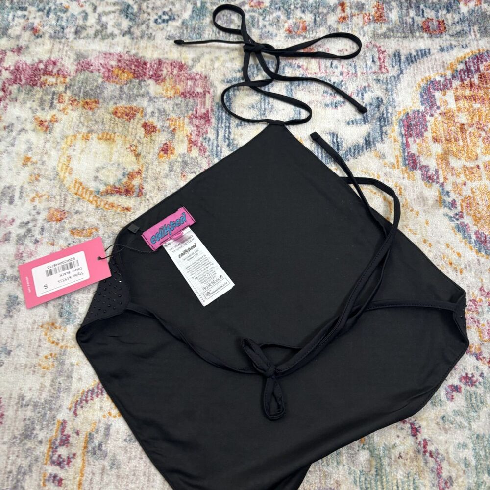 Edikted Rhinestone Black Skirt Set - Picture 3 of 5